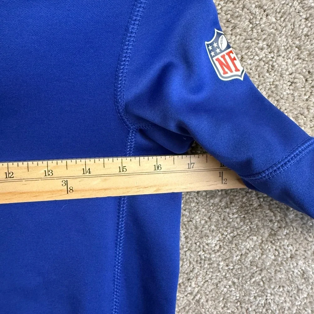 Nike Boys New York Giants NFL Therma-FIT Blue Pullover Hoodie Small 8